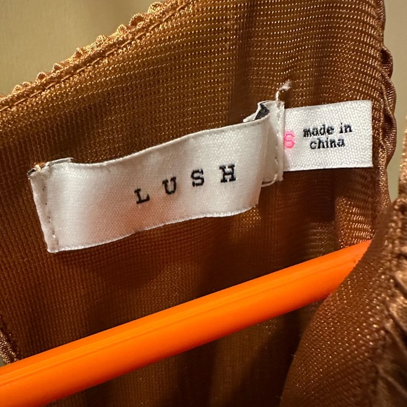 🧡 Bronzy Orange High Neck Maxi Dress - Picture 4 of 15